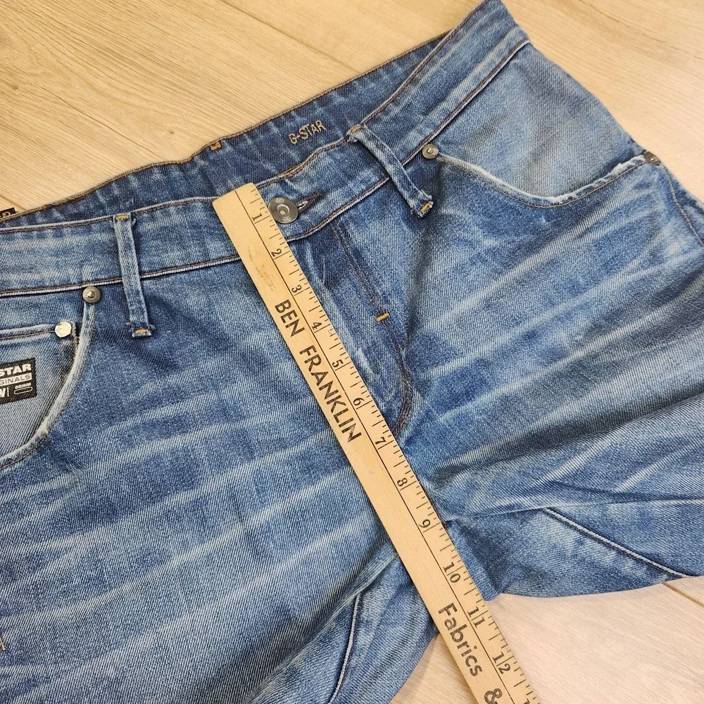 G-Star RAW Jeans Mens 32x30 Blue Med Wash Relaxed Tapered Denim Casual